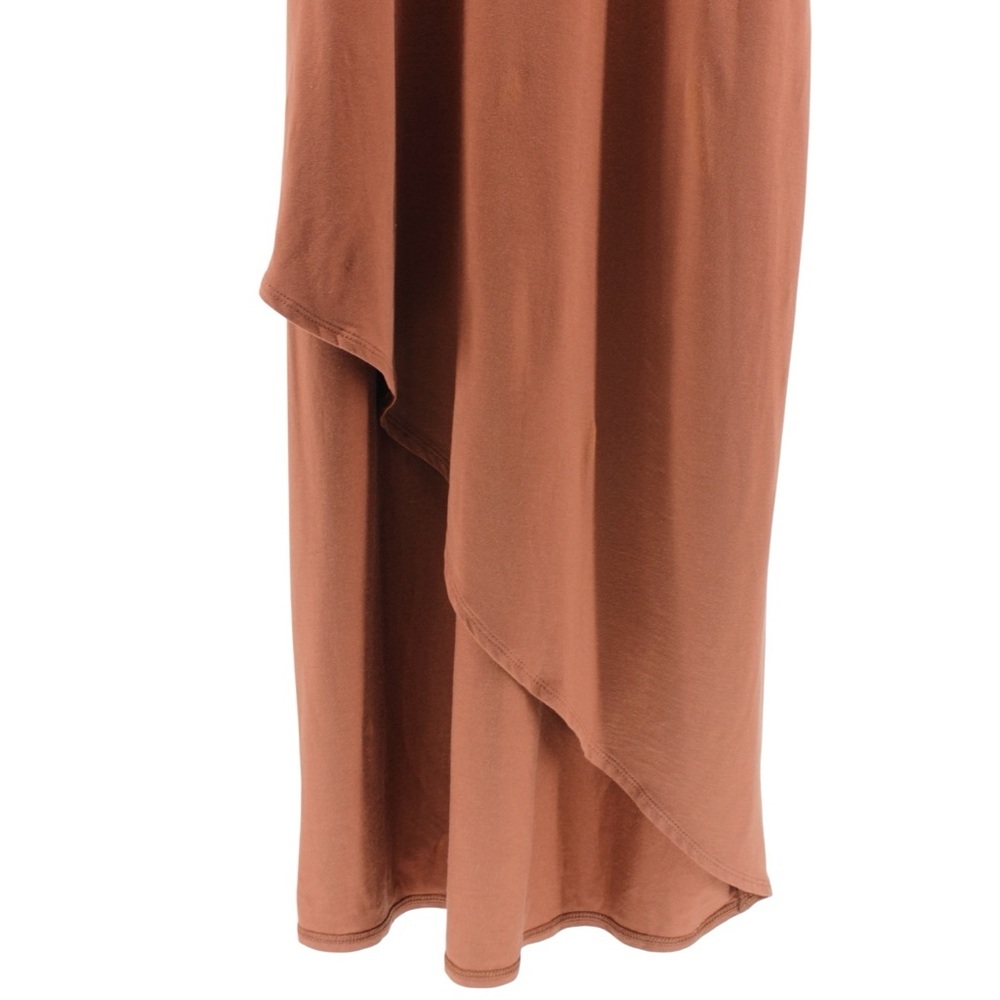 Garnet Hill Easy‎ Wrap Knit Dress Brown Comfort Chic Capsule Stretch M - Picture 7 of 13